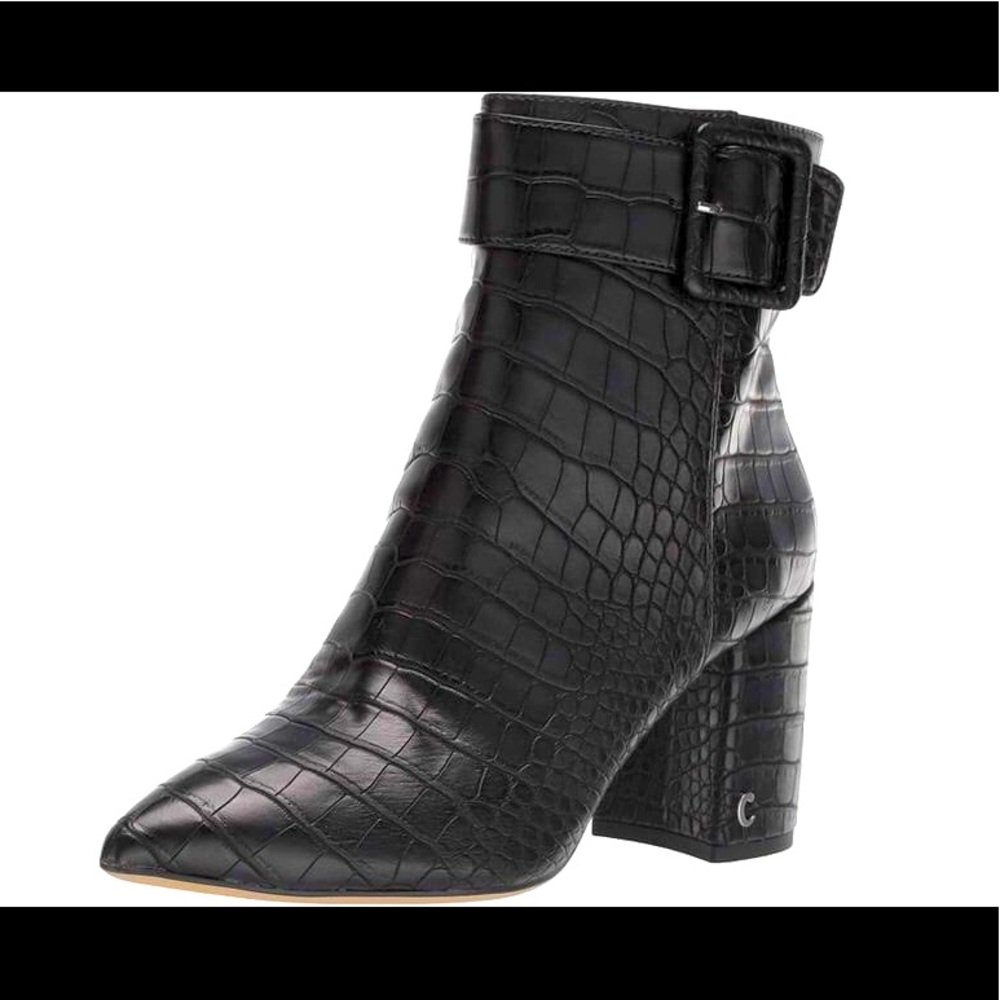 Circus By Sam Edelman Hardee Black Snakeskin Booties